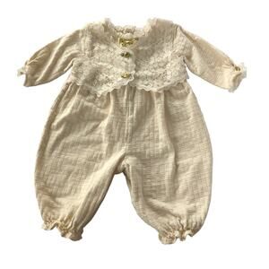 Vintage Cream Romper (6-9m)